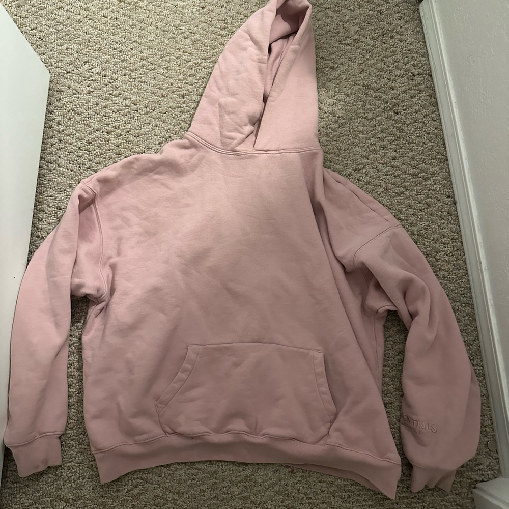 Pink essentials hoodie